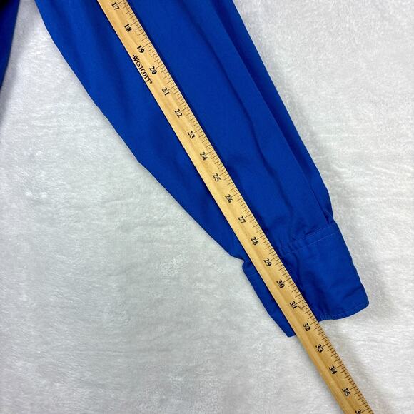 VTG 60s H Bar C Ranchwear Western Pearl Snap Shirt Mens 16-33 (L) Blue USA - Picture 6 of 7